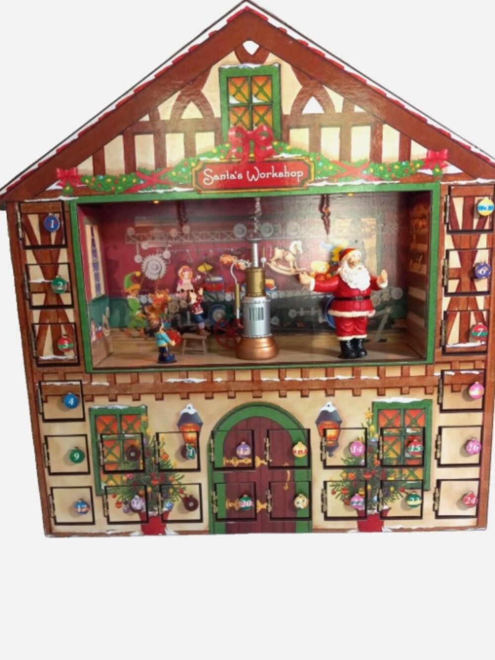 Mr Christmas 2012 Santa’s Workshop Animated Advent Calendar Complete w Ornaments - Picture 3 of 14